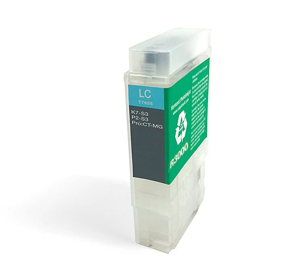 [RCS-R3000-V2-LC] 60ml Refillable Cartridge, Auto-Reset Chip - R3000 - Light Cyan