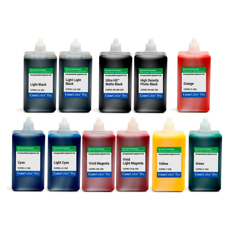 [CCPRO-HDX-350-SET11] ConeColor Pro HDX, Set of 11 Inks, 350ml