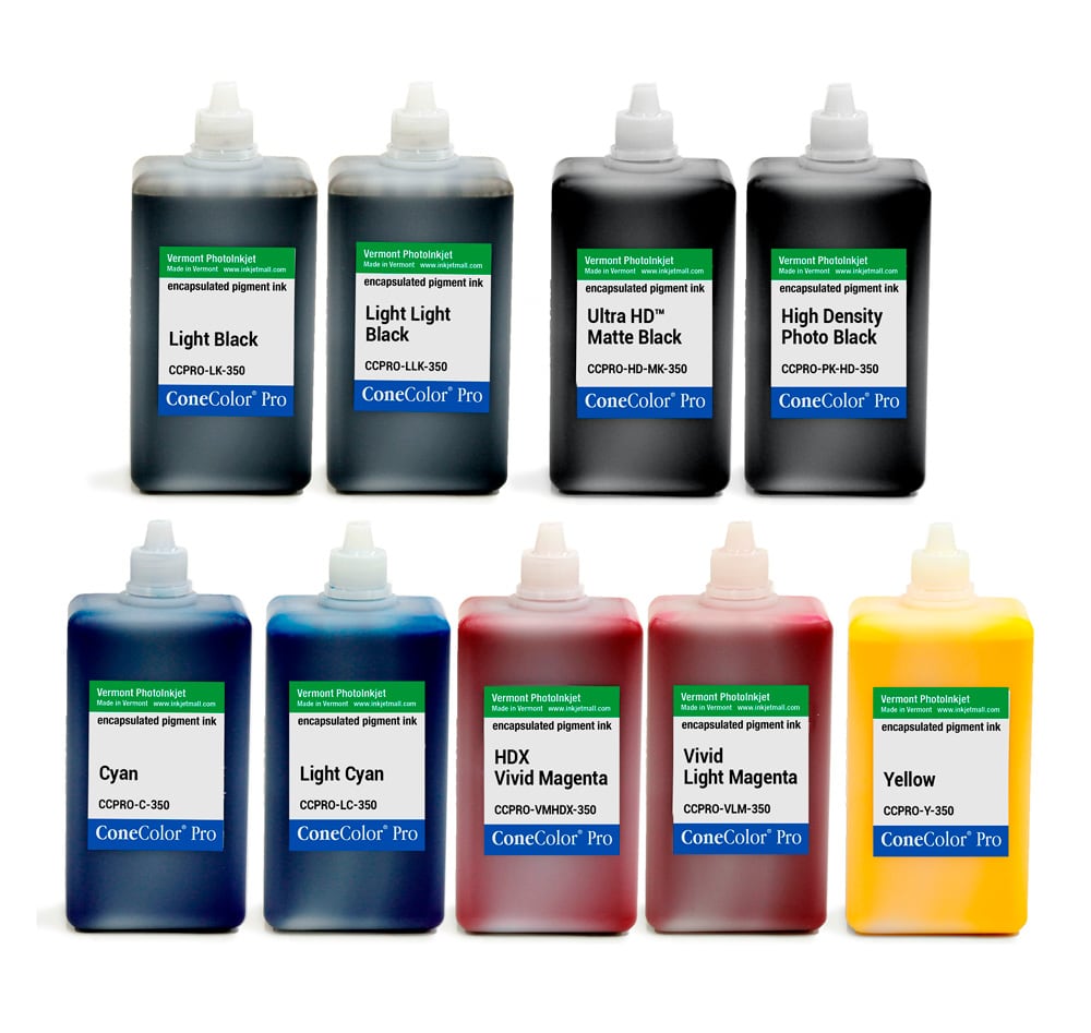 ConeColor Pro HDX, Set of 9 Inks, 350ml