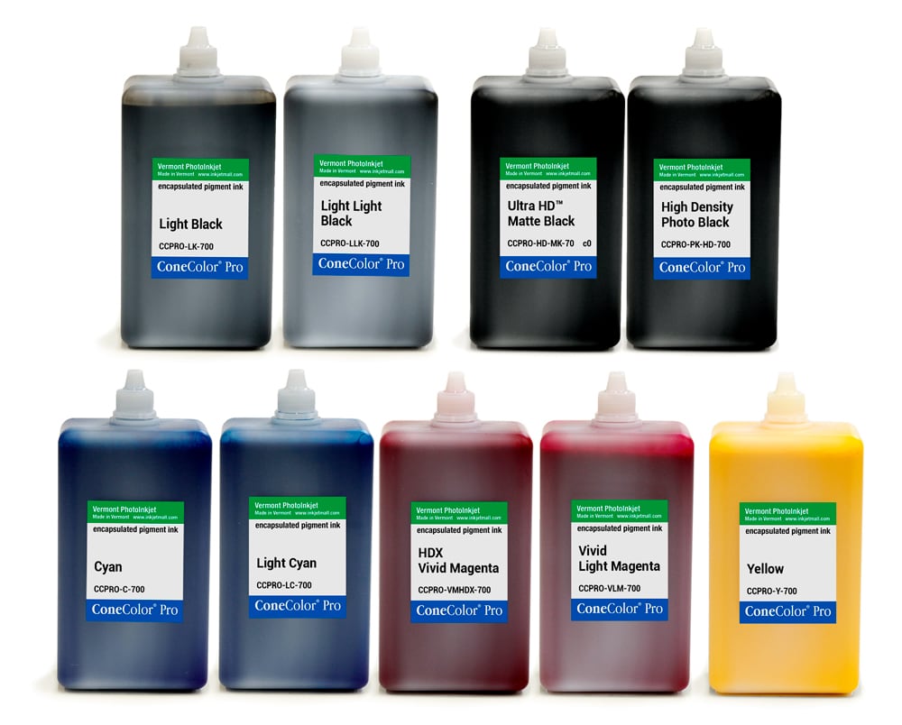 ConeColor Pro HDX, Set of 9 Inks, 700ml