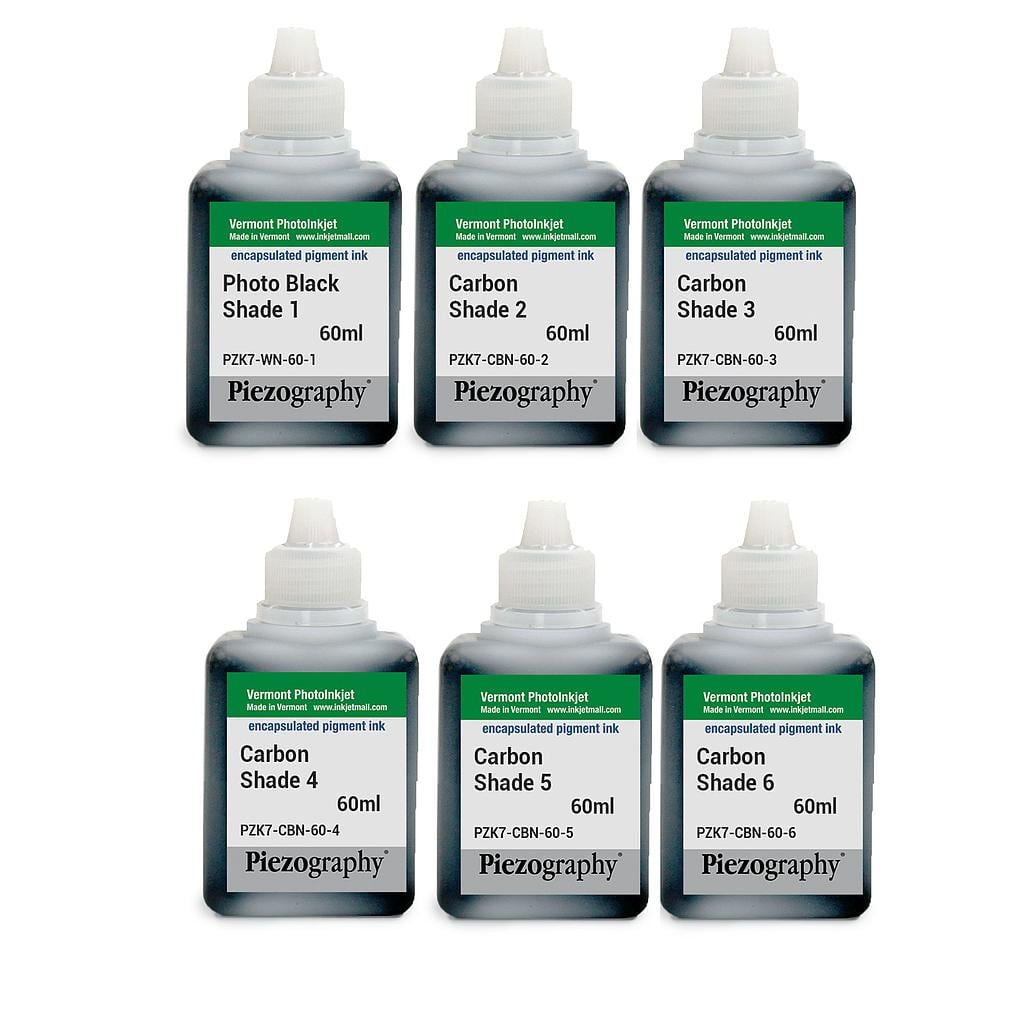 Piezography K6, Carbon Tone, 60ml, Set of 6 Inks (PiezoDN only)Carbon