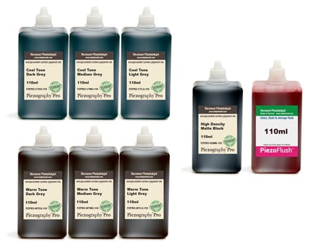 Piezography Pro, BW Toning system, Set of 8 Inks (matte printing only) - 110ml