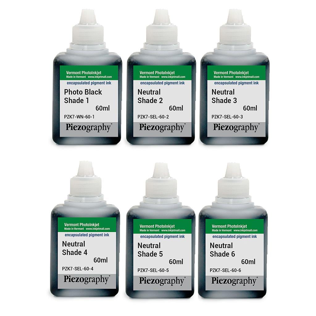 [PIEZODN-NU-60-SET6] Piezography K6, Neutral Tone, 60ml, Set of 6 Inks (PiezoDN only)