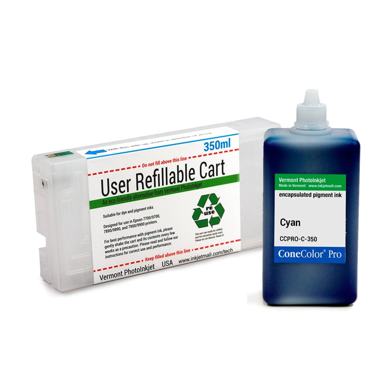 ConeColor Pro for Stylus Pro 7890 7900 9890 9900 combo set with Refill cart and 350mL or 700mL ink, select Color