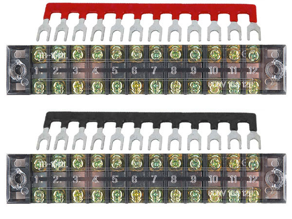 12 Pole Terminal for Wiring in Parallel - 2 pack