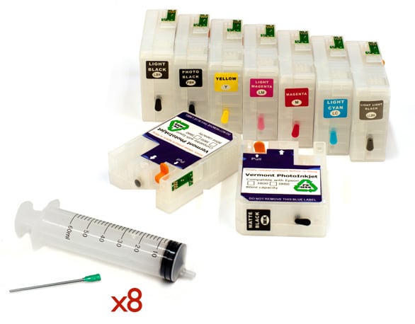 [RCS-3800-80-KIT9] Refillable Cartridge Kit for Epson Stylus Pro 3800 - with syringes