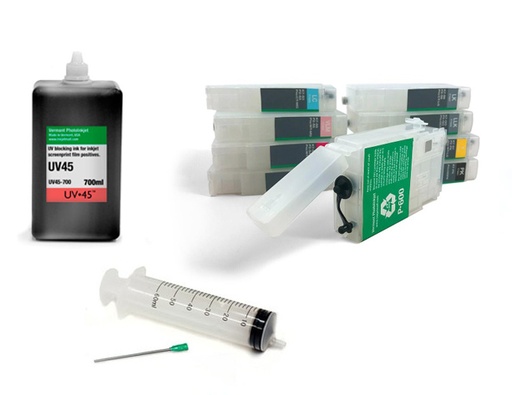 [UV45-P600-Screen-Print-Kit] Epson SureColor P600 UV45, All Channels, Black Ink, Screen Print Kit