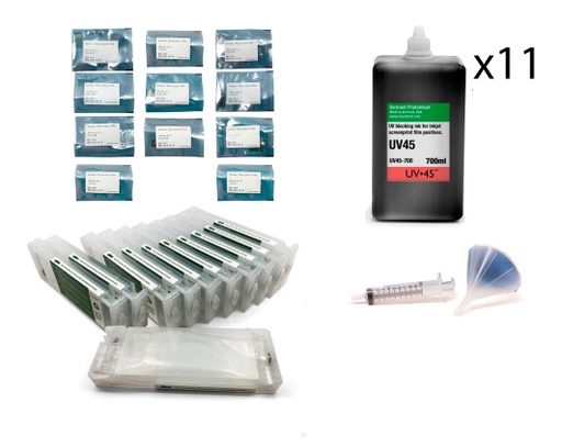Epson SureColor P7000 or P9000 UV45 All Channels Black Ink Screen Print Kit