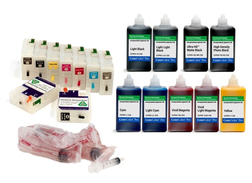 [CCP-P800-220-KIT9] SureColor P800 - 220mL - ConeColor Pro HD archival color ink system "Chipless Solution"